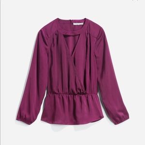 Daniel Rainn Neckline Peplum Blouse Small